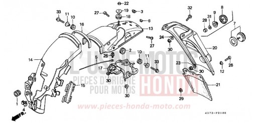 GARDE-BOUE ARRIERE XL125SC de 1987